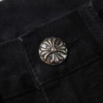 Chrome Hearts White And Orange Cross Patch Jeans - Image 9