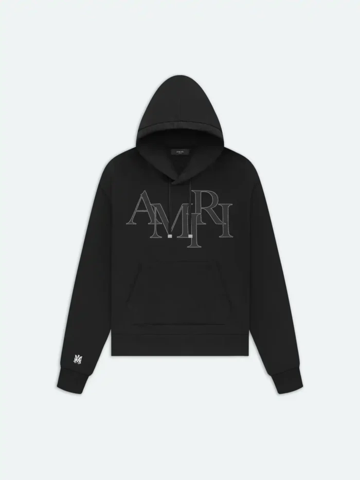 AMIRI STAGGERED LOGO HOODIE - Image 1