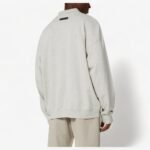 Fear of God Essentials Long Sleeve Polo Sweatshirt Gray - Image 3