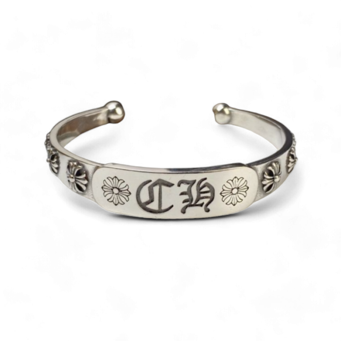 Chrome Hearts Cross Flower Rome Alphabet Bracelet - Image 6
