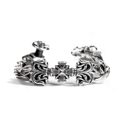 Chrome Hearts Filigree Square Cross Clip Bracelet