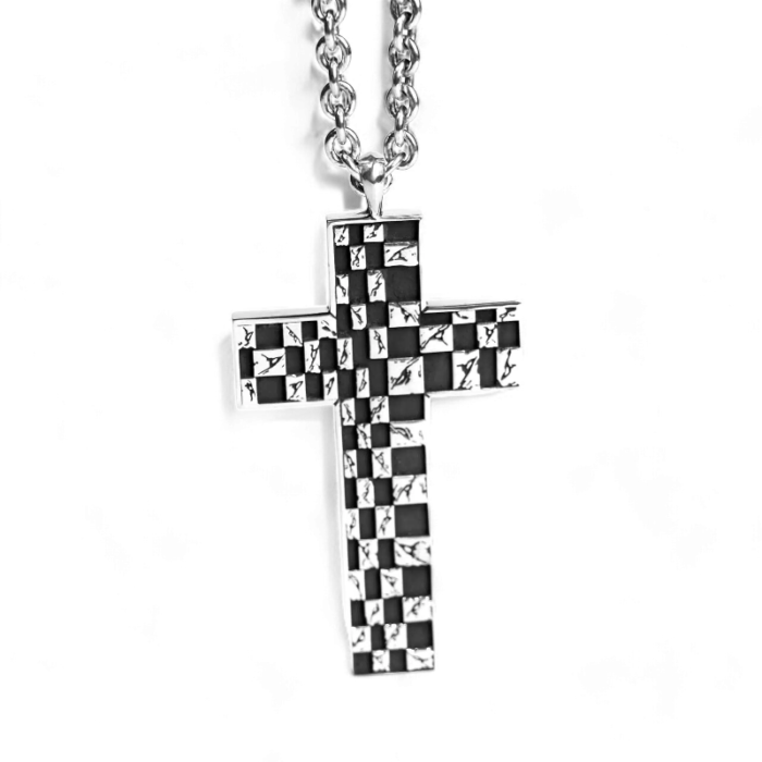 Chrome Hearts Chessboard Cross Pendant - Image 17