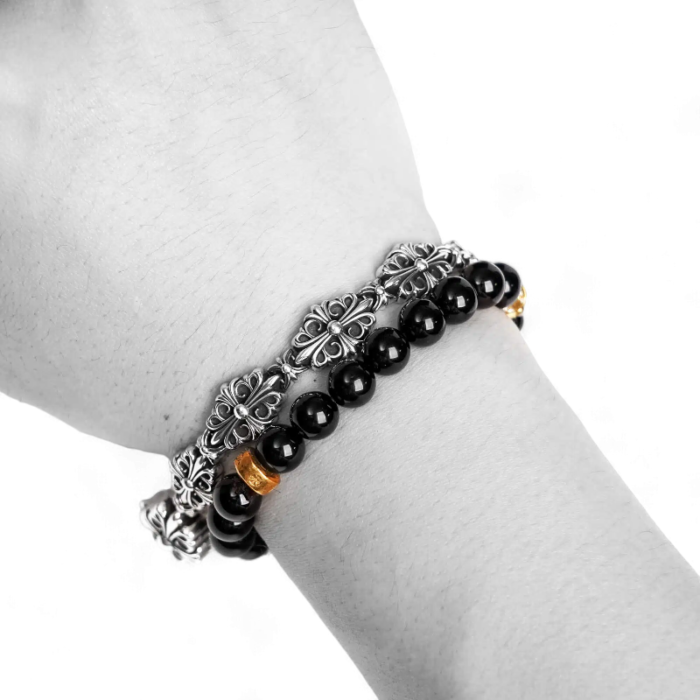 Chrome Hearts Babyfat Cross Fleur Pattern Bracelet - Image 11