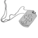 Chrome Hearts Tiny Cross Cutout Dog Tag Pendant - Image 4