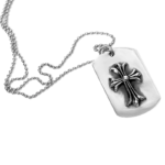 Chrome Hearts Tiny Cross Cutout Dog Tag Pendant - Image 5