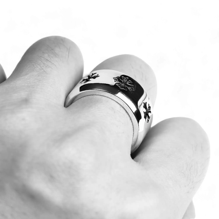 Chrome Hearts Plus Thick Band Ring - Image 7
