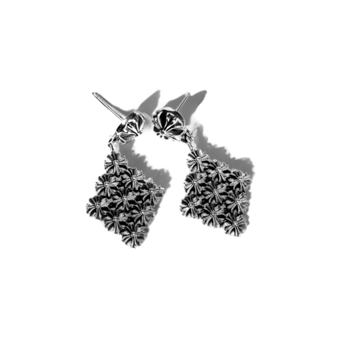 Chrome Hearts Plus Chain Mail Small Earring - Image 4