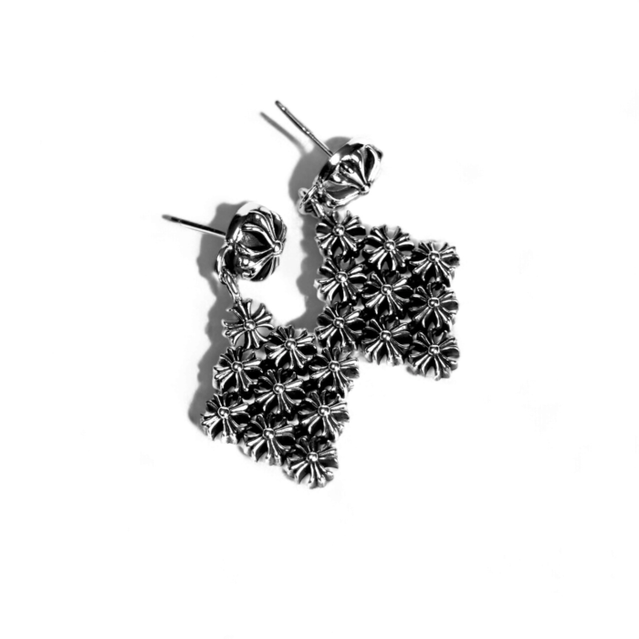 Chrome Hearts Plus Chain Mail Small Earring - Image 1