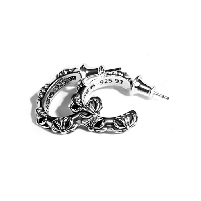 Chrome Hearts Cross Hoop Earring - Image 3