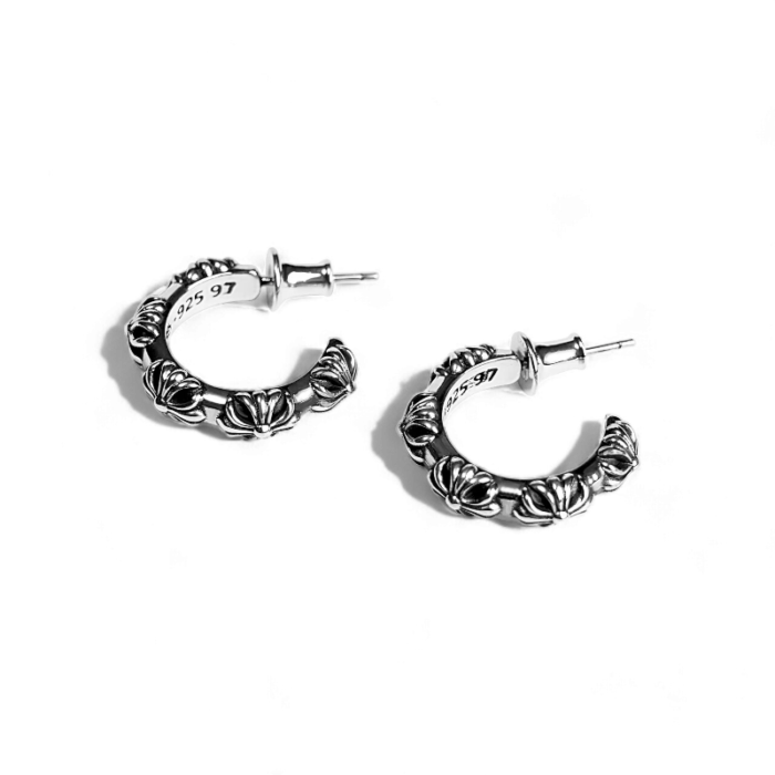 Chrome Hearts Cross Hoop Earring - Image 1