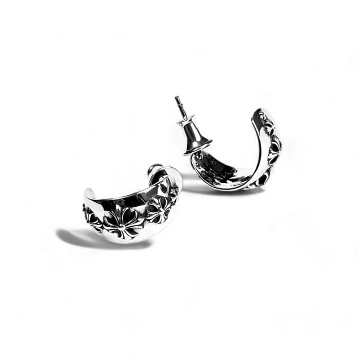 Chrome Hearts Plus Wide Hoop Earring - Image 3