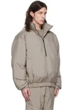 Essentials Taupe Polyester Jacket - Image 3