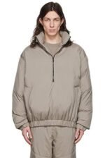 Essentials Taupe Polyester Jacket