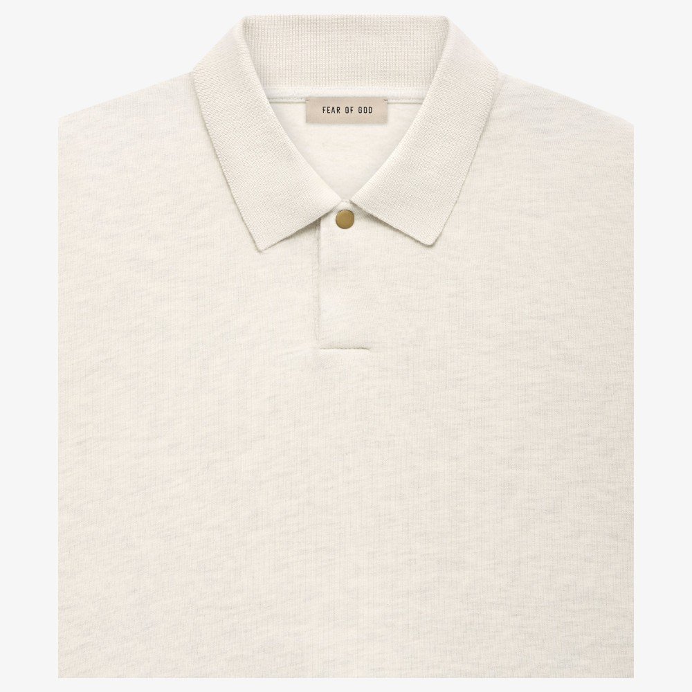 Fleece Polo Jersey 'Light-Oatmeal' - Image 3