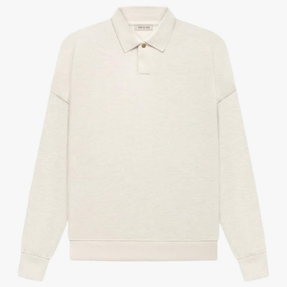 Fleece Polo Jersey 'Light-Oatmeal' - Image 1