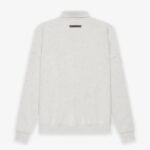 Fear of God Essentials Long Sleeve Polo Sweatshirt Gray - Image 6