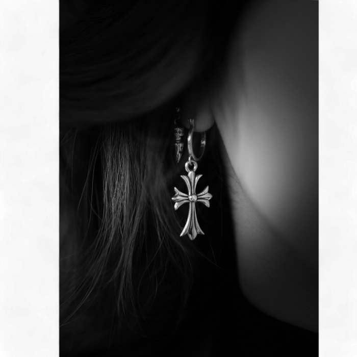 Chrome Hearts Spike Drop Earring - Image 6