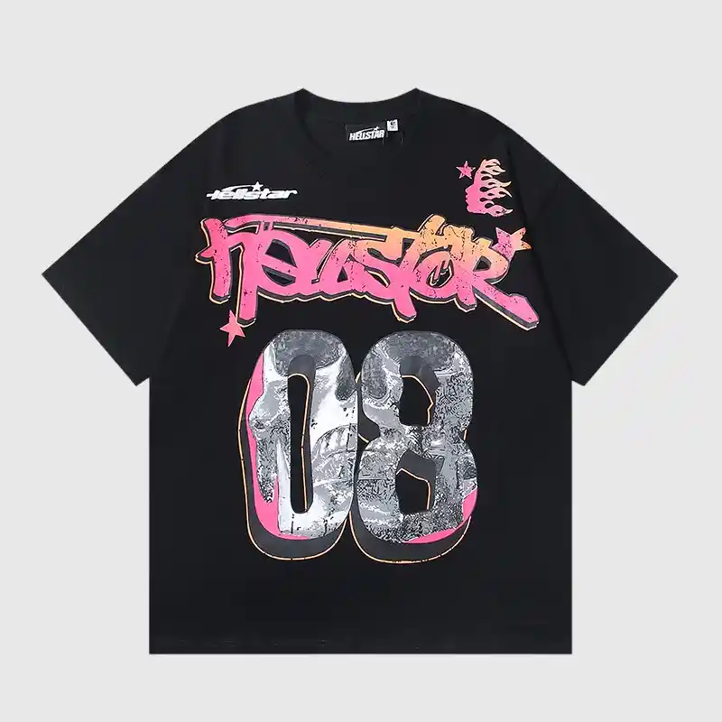 Hellstar-Capsule-08-T-Shirt-Black-front-view.webp Hellstar Capsule 08 T- Shirt 'Black' - Image 1