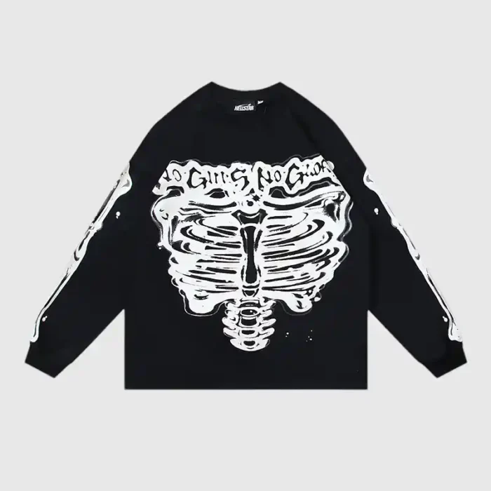Hellstar Skeleton Long Sleeve Shirt 'Black' - Image 1