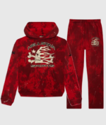 Hellstar Sports Red Tye-Dye Skull Tracksuit