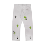Chrome Hearts Zebra Green Cross Patch Jeans - Image 2