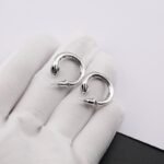 Chrome Hearts Cross Plain Hoop Earring - Image 5
