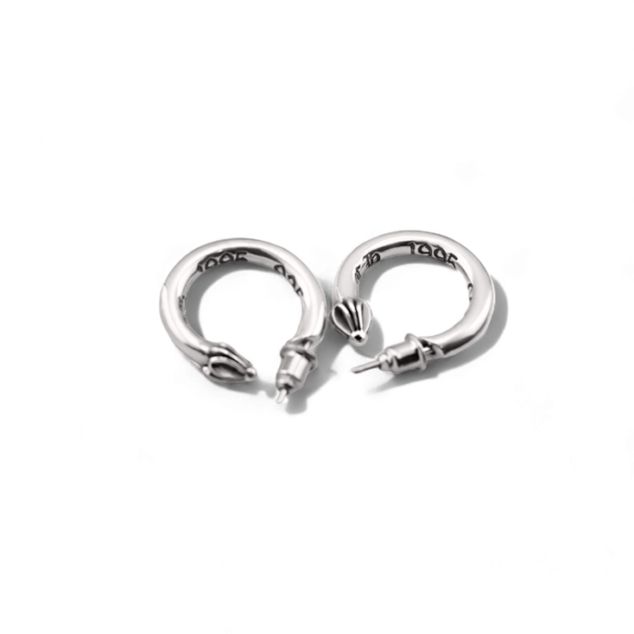 Chrome Hearts Cross Plain Hoop Earring - Image 2