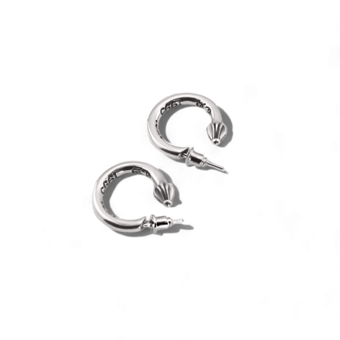 Chrome Hearts Cross Plain Hoop Earring - Image 3