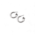 Chrome Hearts Cross Plain Hoop Earring - Image 4