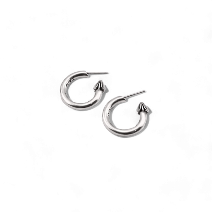Chrome Hearts Cross Plain Hoop Earring - Image 4