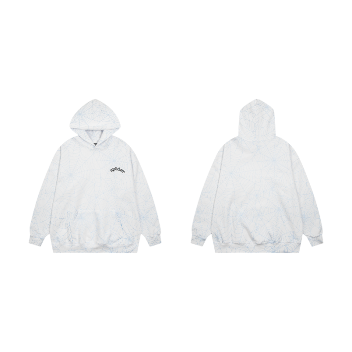 Sp5der AOP Web Hoodie 'Heather Grey' - Image 11