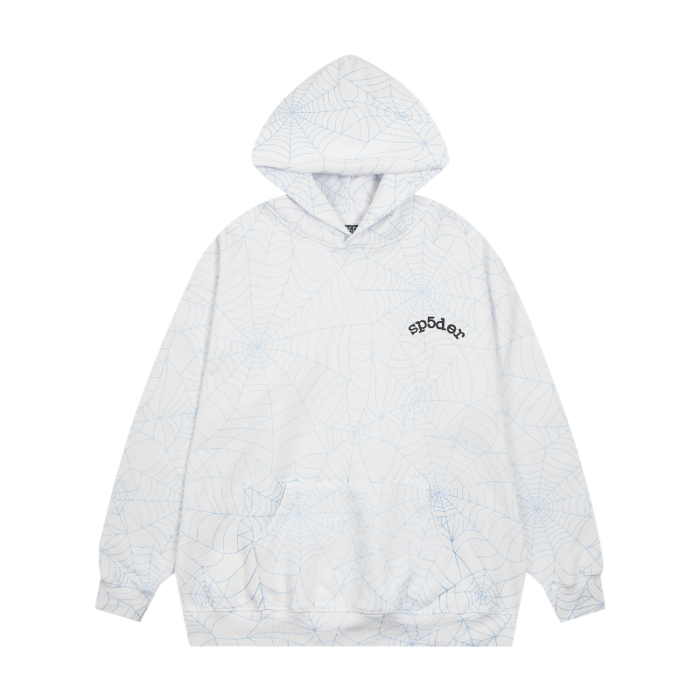 Sp5der AOP Web Hoodie 'Heather Grey' - Image 1