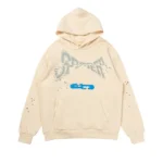 Sp5der Cropped Hoodie 'Cream'