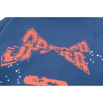 Sp5der Cropped Hoodie 'Navy-Blue' - Image 6