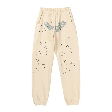 Sp5der Cropped Sweatpant 'Cream'