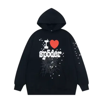Sp5der I Heart SP5 Souvenir Hoodie 'Black'