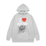 Sp5der I Heart SP5 Souvenir Hoodie 'Gray'