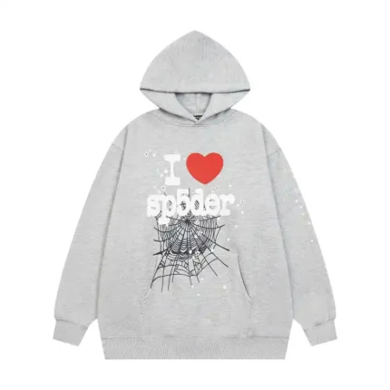 Sp5der I Heart SP5 Souvenir Hoodie 'Gray'