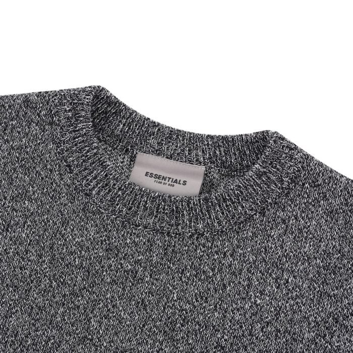 Fear of God Essentials Knit Sweater 'Grey Melange' - Image 6
