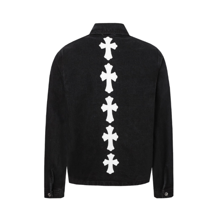 Chrome Hearts Denim White Patch Jackets - Image 2