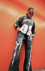 Hellstar Studios Racer Flare Sweatpants Black - Image 8