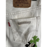 Chrome Hearts Zebra Green Cross Patch Jeans - Image 6