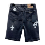 Chrome Hearts Black Leather Cross Shorts - Image 2