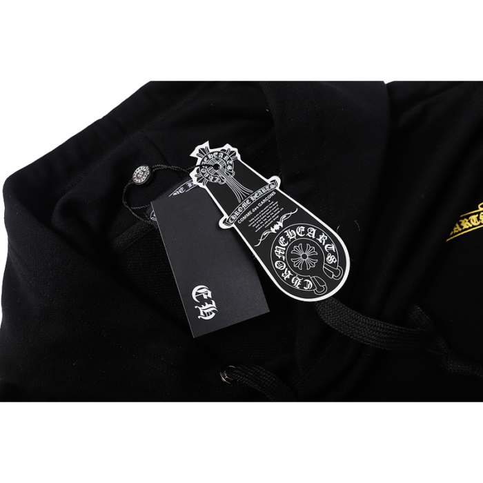 Chrome Heart Hollywood Yellow Cross Hoodie - Image 8