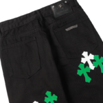 Chrome Hearts Mint Cross Patched Jeans - Image 6