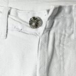 Chrome Hearts Blue Tricolor Patch Denim Jeans - Image 4