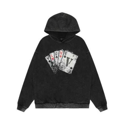 Vlone Playing Card Pattern Hoodie