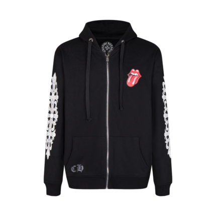 Chrome Heart Rolling Stone Zip-Up Hoodie