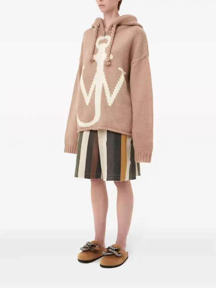 anchor-print zip-up hoodie - Image 2