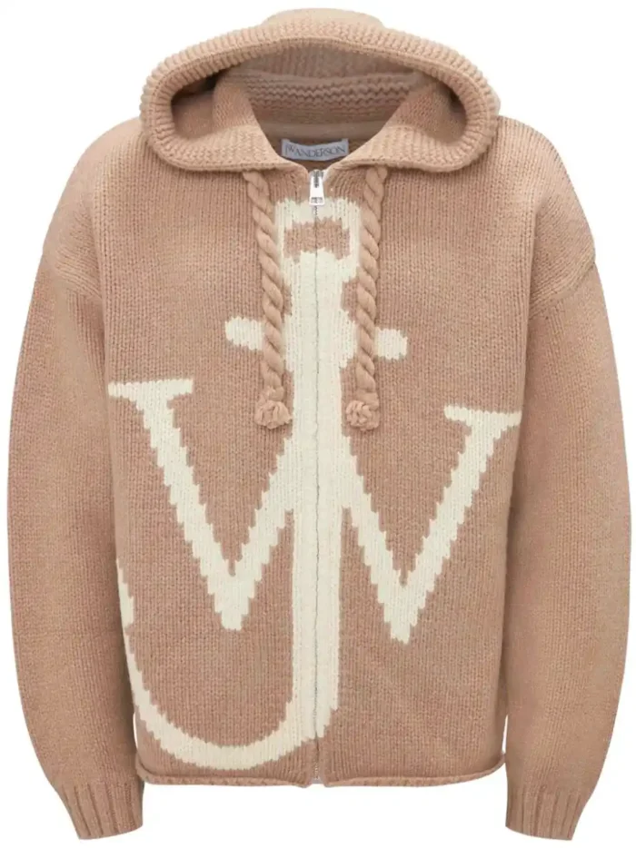 anchor-print zip-up hoodie - Image 5
